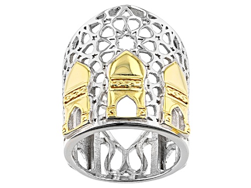 Photo of Artisan Collection of Morocco™ Sterling Silver With 18K Yellow Gold Accents Palace Motif Ring - Size 8