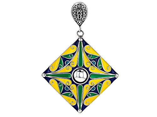 Photo of Artisan Collection of Morocco™ Multi-Color Enamel Sterling Silver Enhancer