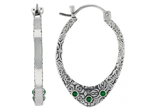 Artisan Collection of Morocco™ Green Enamel Sterling Silver Earrings
