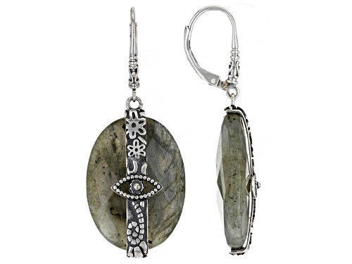 Artisan Collection of Morocco™ 25x18mm Labradorite Sterling Silver Earrings