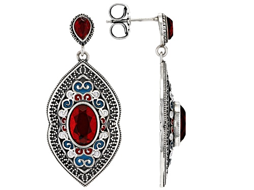 Photo of Artisan Collection of Morocco™1.22ct Quartz and Enamel Sterling Silver Earrings