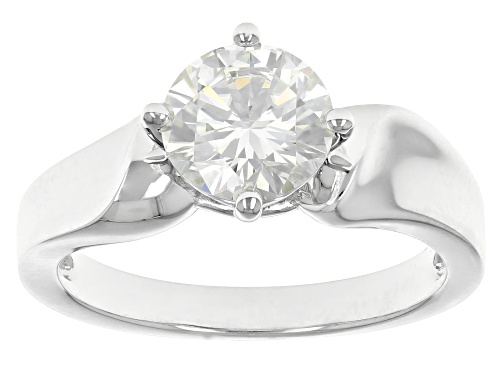 MOISSANITE FIRE® 1.50CT DEW ROUND BRILLIANT PLATINEVE® RING - Size 8