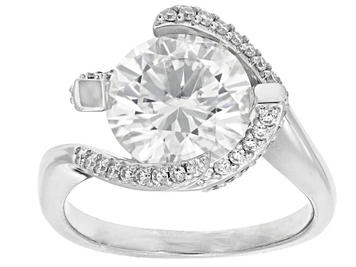 MOISSANITE FIRE® 4.04CTW DEW ROUND BRILLIANT PLATINEVE® RING - Size 6
