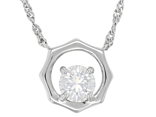 MOISSANITE FIRE® 1.00CT DEW ROUND PLATINEVE® NECKLACE - Size 18