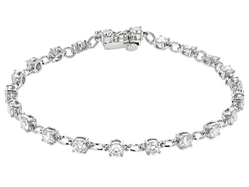 MOISSANITE FIRE® 3.52CTW DEW ROUND BRILLIANT PLATINEVE® TENNIS BRACELET - Size 7.25