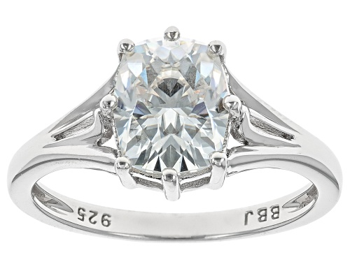 MOISSANITE FIRE® 2.48CT DEW 12 SIDED CUSHION CUT PLATINEVE® RING - Size 10