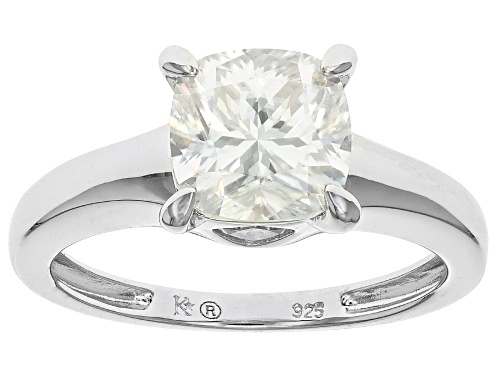 MOISSANITE FIRE® 2.26CTW DEW CUSHION CUT PLATINEVE® RING - Size 9