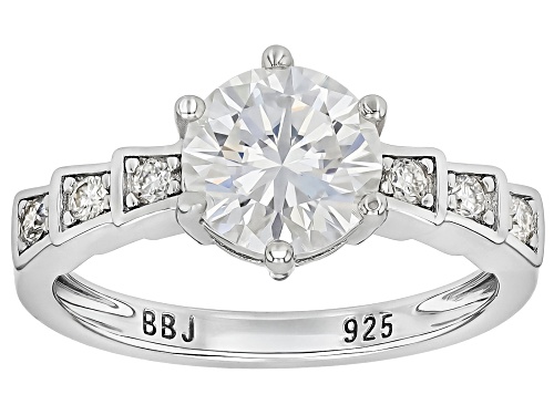MOISSANITE FIRE® 1.68CTW DEW ROUND BRILLIANT PLATINEVE® RING - Size 8