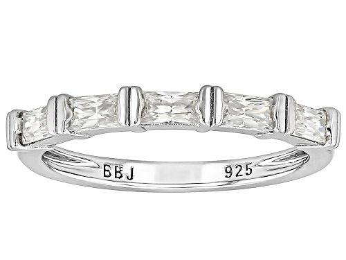 MOISSANITE FIRE® .50CTW DEW BAGUETTE  PLATINEVE® BAND RING - Size 7