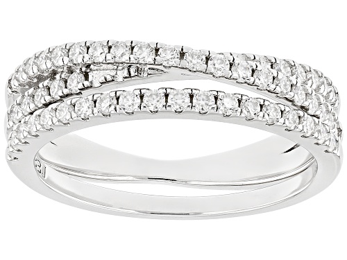 MOISSANITE FIRE® .49CTW ROUND BRILLIANT PLATINEVE® SET OF TWO RINGS - Size 7