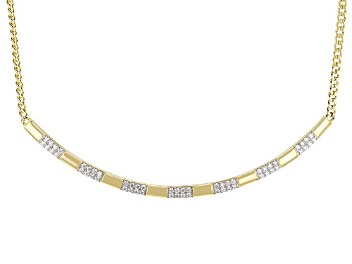 MOISSANITE FIRE® 1.68TW DEW ROUND BRILLIANT 14K YELLOW GOLD OVER SILVER NECKLACE - Size 18