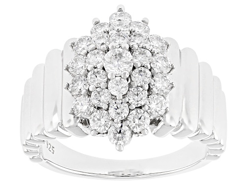 MOISSANITE FIRE® 1.02CTW DEW ROUND BRILLIANT PLATINEVE® RING - Size 10