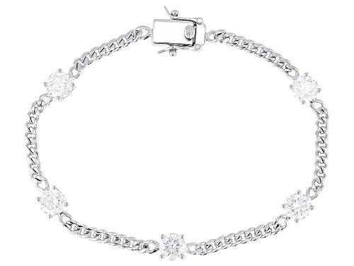 MOISSANITE FIRE® 4.00CTW DEW ROUND BRILLIANT PLATINEVE® BRACELET - Size 7.25