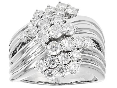 MOISSANITE FIRE® 1.78CTW DEW ROUND BRILLIANT PLATINEVE® RING - Size 6