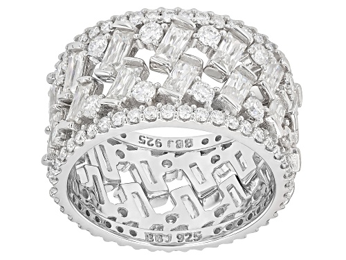 MOISSANITE FIRE® 4.38CTW DEW PLATINEVE®  SET OF 2 STACKABLE RINGS - Size 7