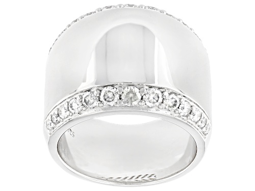 MOISSANITE FIRE® 0.88CTW DEW ROUND BRILLIANT PLATINEVE® RING - Size 5