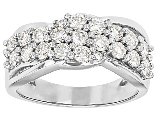 MOISSANITE FIRE® 1.18CTW DEW ROUND BRILLIANT PLATINEVE® RING - Size 7