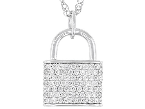 MOISSANITE FIRE® 0.80CTW DEW ROUND BRILLIANT PLATINEVE® PENDANT AND CHAIN