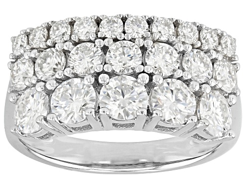 MOISSANITE FIRE® 2.15CTW DEW ROUND PLATINEVE® RING - Size 7