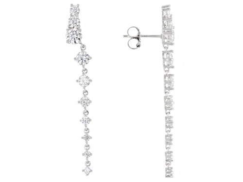 MOISSANITE FIRE® 2.46CTW DEW ROUND BRILLIANT PLATINEVE® EARRINGS