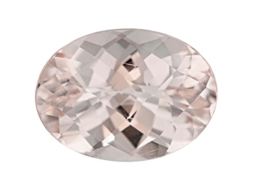 Morganite min 5.50ct 14x10mm oval checkerboard cut