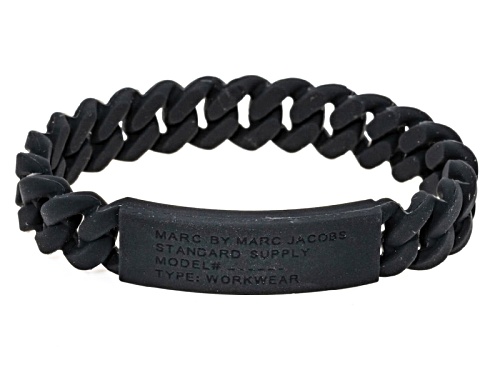 Photo of Marc By Marc Jacobs Black Standard Supply Braided Silicone Rubber Bracelet