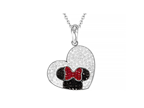 Photo of Stainless Steel Minnie Mouse Cubic Zirconia Pendant Necklace
