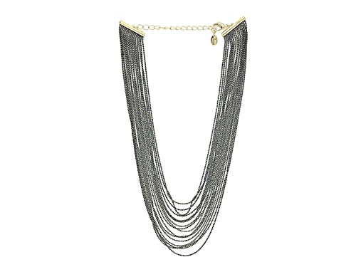Lia Sophia Fashion Showers Dark Gold Tone Necklace - Size 16