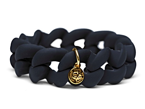 Photo of Marc By Marc Jacobs Black Turnlock Rubber Stretch Bracelet
