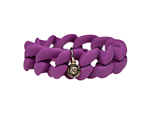 Photo of Marc By Marc Jacobs Plum Turnlock Rubber Stretch Bracelet