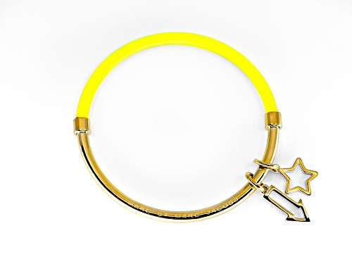 Marc by Marc Jacobs Safety Yellow Bangle Charm Bracelet