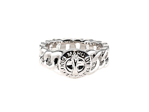 Photo of Marc By Marc Jacobs Silver Tone Katie Turnlock Ring - Size 7