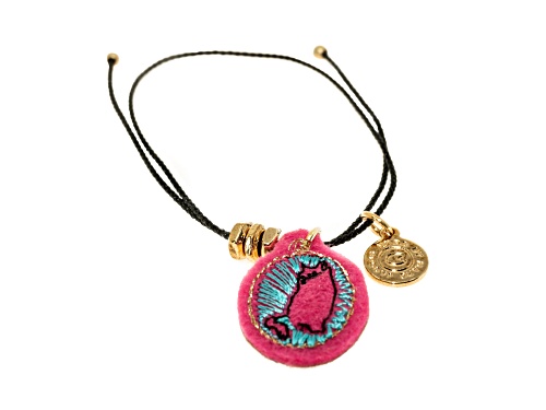 Marc by Marc Jacobs Black and Pink String Bracelet