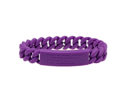 Photo of Marc By Marc Jacobs Pansy Purple Standard Supply Braided Silicone Rubber Charm Bracelet