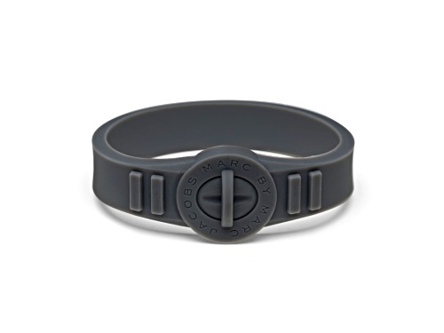 Marc by Marc Jacobs Silicone Rubber Gunmetal Standard Turnlock Bracelet