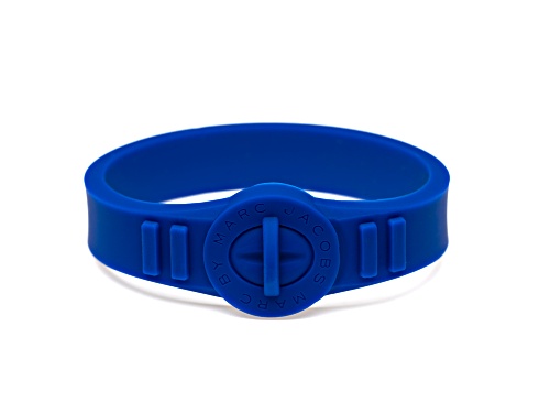 Photo of Marc by Marc Jacobs Silicone Rubber Mineral Blue Standard Turnlock Bracelet