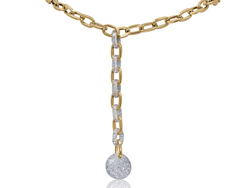 Rebecca Minkoff Gold Tone Enamel Y Necklace - Size 16 | JTV Auctions