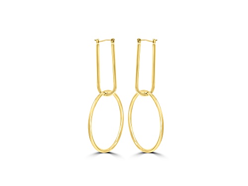 Photo of Rebecca Minkoff Double Link Gold Tone Hoop Earrings