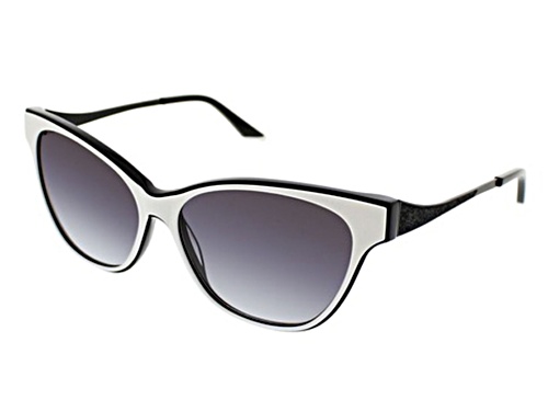 Steve Madden White Laminate/Grey Sunglasses