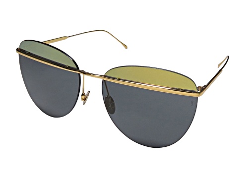 Sunday Somewhere-TALLULAH Gold/Yellow Smoke Sunglasses