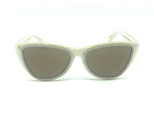 Yohji Yamamoto White Mop/Brown Sunglasses