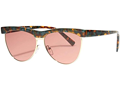 Bob Sdrunk LIZZIE Green Tortoise Gold / Light Pink Lens Sunglasses