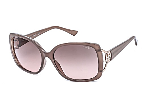 Photo of Guess Translucent Taupe/Brown Sunglasses