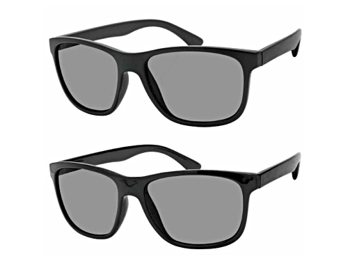 Photo of M+ Noah Set of 2 Shiny Black and Matte Black +1.50 Prescription Sunglasses