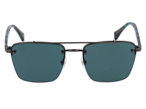 Yohji Yamamoto Gunmetal Frame / Green Lens Sunglasses