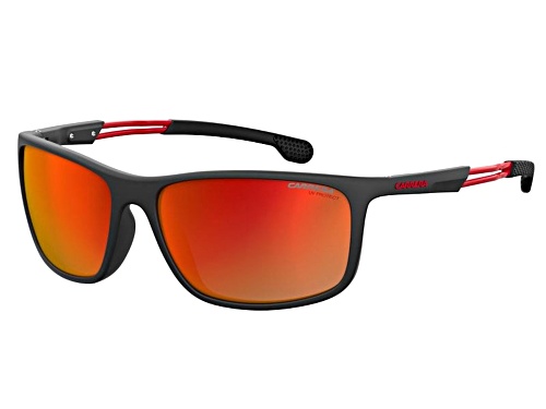 Carrera Men's Sport Wrap Black/Red Orange Sunglasses