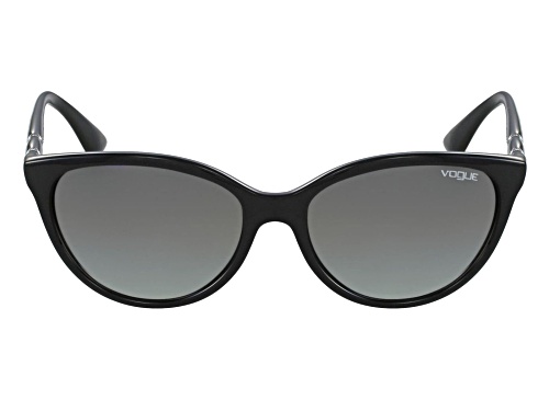 Vogue Black with Crystal Accent/Grey Sunglasses