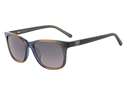 Diane Von Furstenberg Grey Sand/Blue Sunglasses
