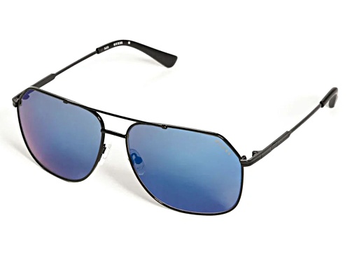 Guess Black/Blue Aviator Sunglasses