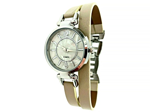 Photo of Avon Women's Signature Collection Round Paxton Wrap Beige Wristwatch